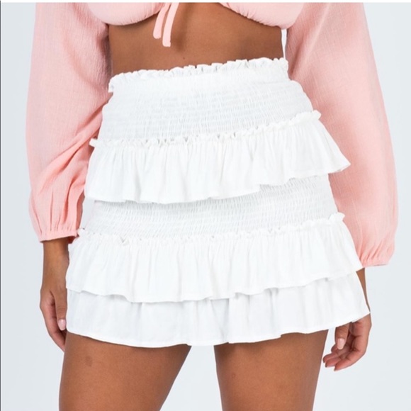 Princess Polly Dresses & Skirts - PRINCESS POLLY | Natalya White Mini Skirt
